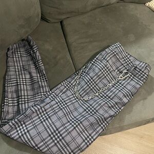 Zara Gray Plaid Men's Dress Pants